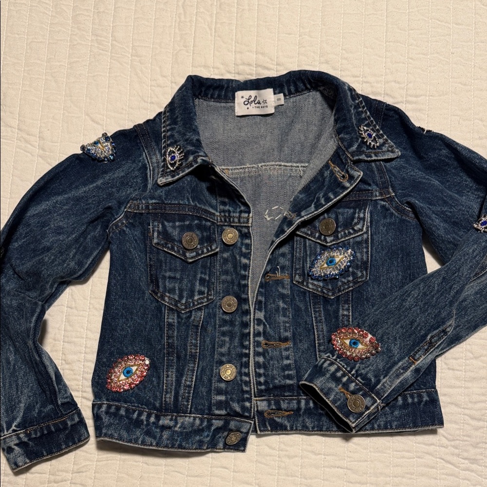 LOLA & the boys - Embellished Blue Jean Jacket
